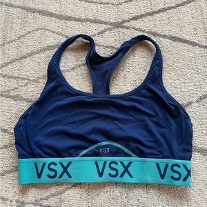 VSX Dark Blue and Teal Sports Bra